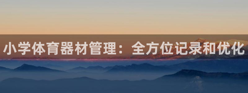 极悦娱乐贴吧：小学体育器材管理：全方位记录和优化