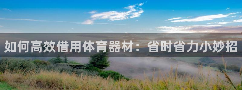 极悦平台注册官方网站下载：如何高效借用体育器材：省时
