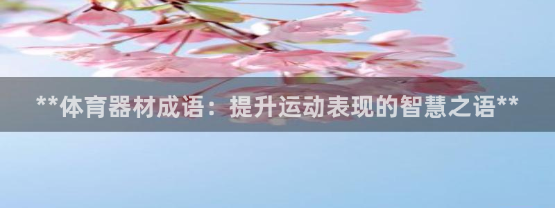 极悦平台看7O777：**体育器材成语：提升运动表现
