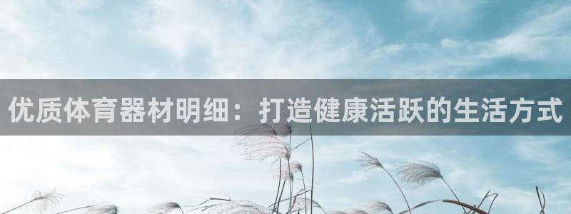 极悦平台官网登录网址是多少：优质体育器材明细：打造健