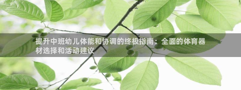 极悦平台官网登录入口：提升中班幼儿体能和协调的终极指